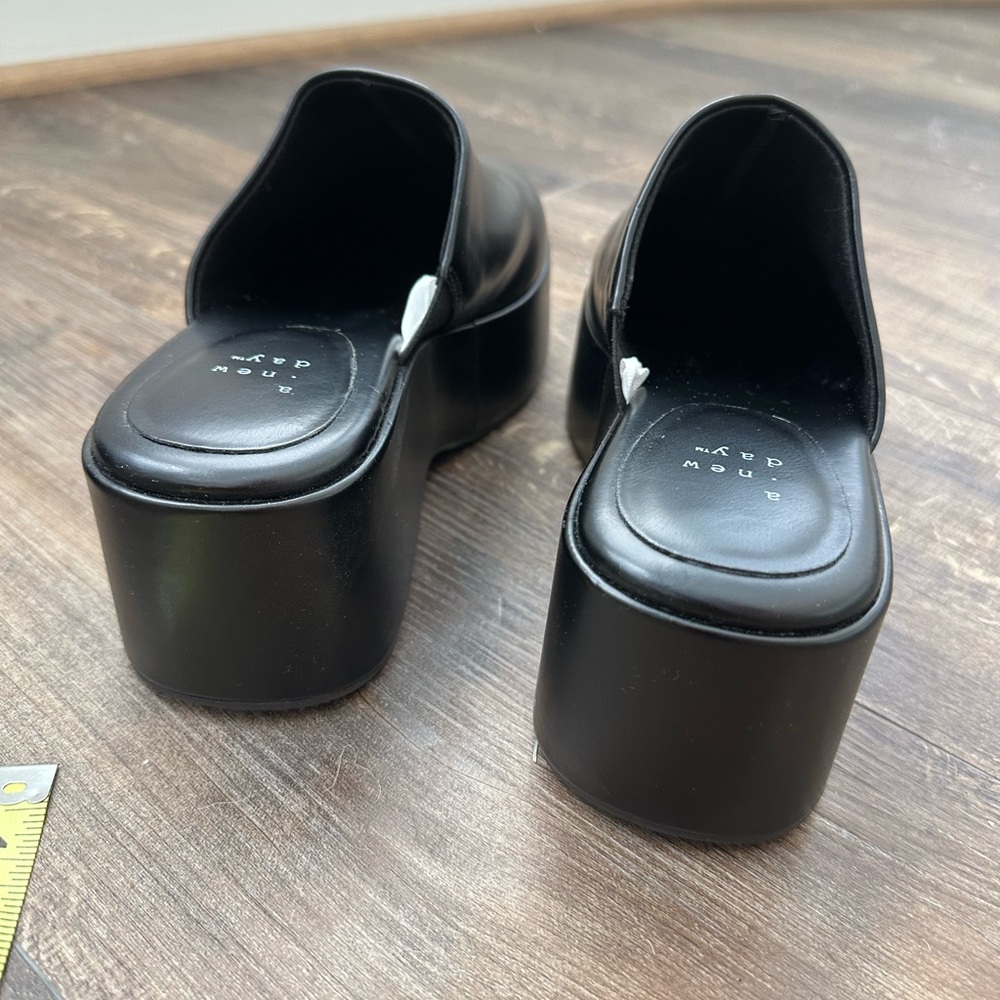 a new day Black Platform Mules Clogs - Picture 4 of 5